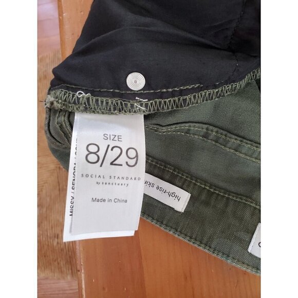 SOCIAL STANDARD by SANCTUARY Pants Women's Sz 8/29 Camo Print High Rise‎ Skinny - Picture 6 of 9